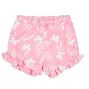 THE BEAUFORT BONNET COMPANY Fern & Butterfly Botanical Pink Ruffle Shorts | 7